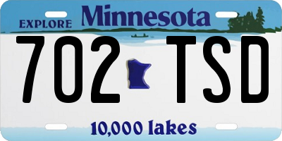 MN license plate 702TSD