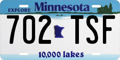 MN license plate 702TSF