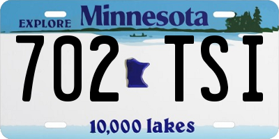 MN license plate 702TSI