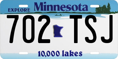 MN license plate 702TSJ