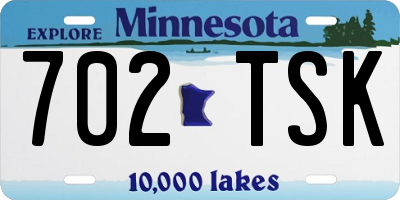 MN license plate 702TSK