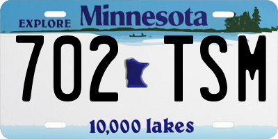 MN license plate 702TSM