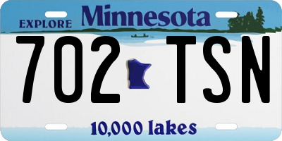 MN license plate 702TSN
