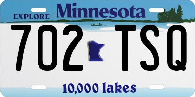MN license plate 702TSQ