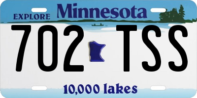 MN license plate 702TSS