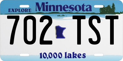 MN license plate 702TST