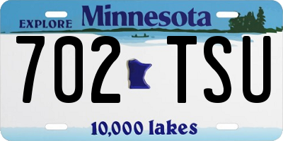 MN license plate 702TSU