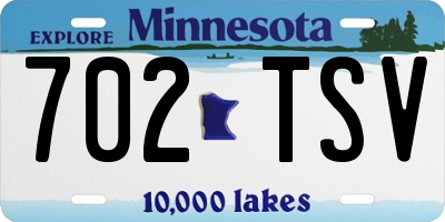 MN license plate 702TSV
