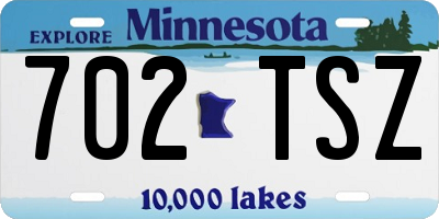 MN license plate 702TSZ