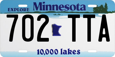 MN license plate 702TTA