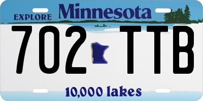 MN license plate 702TTB