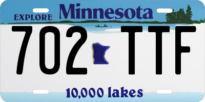 MN license plate 702TTF