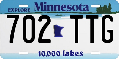 MN license plate 702TTG