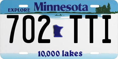 MN license plate 702TTI