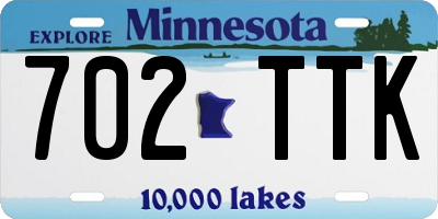 MN license plate 702TTK