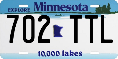 MN license plate 702TTL