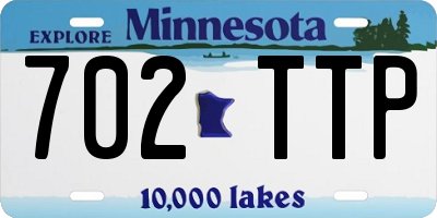 MN license plate 702TTP