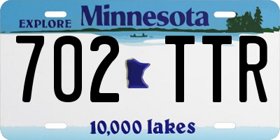 MN license plate 702TTR
