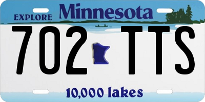 MN license plate 702TTS
