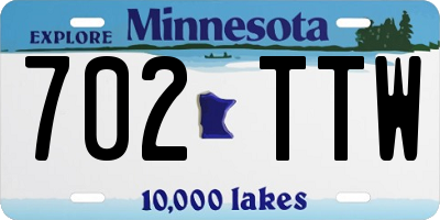 MN license plate 702TTW
