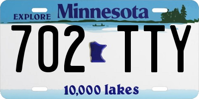 MN license plate 702TTY