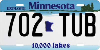MN license plate 702TUB