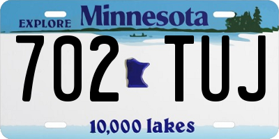 MN license plate 702TUJ