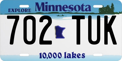 MN license plate 702TUK
