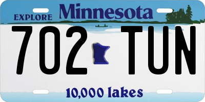 MN license plate 702TUN