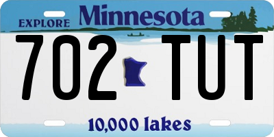 MN license plate 702TUT