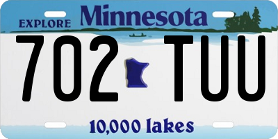 MN license plate 702TUU