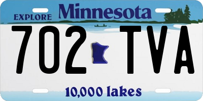 MN license plate 702TVA