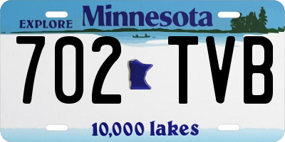 MN license plate 702TVB