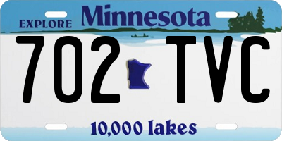 MN license plate 702TVC