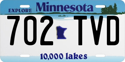MN license plate 702TVD