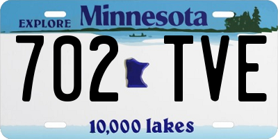 MN license plate 702TVE