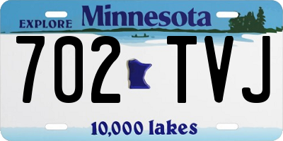 MN license plate 702TVJ
