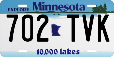MN license plate 702TVK