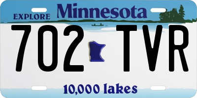 MN license plate 702TVR