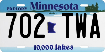 MN license plate 702TWA