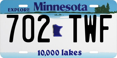 MN license plate 702TWF