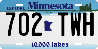 MN license plate 702TWH