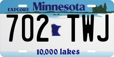 MN license plate 702TWJ