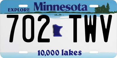 MN license plate 702TWV