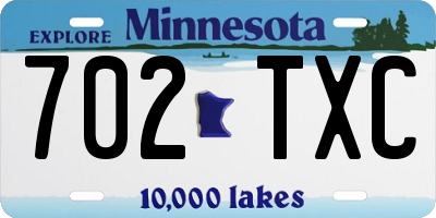 MN license plate 702TXC
