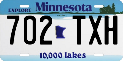 MN license plate 702TXH
