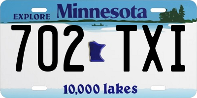 MN license plate 702TXI