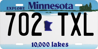 MN license plate 702TXL