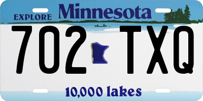 MN license plate 702TXQ