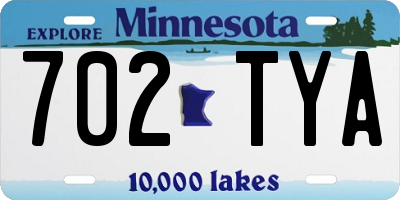 MN license plate 702TYA